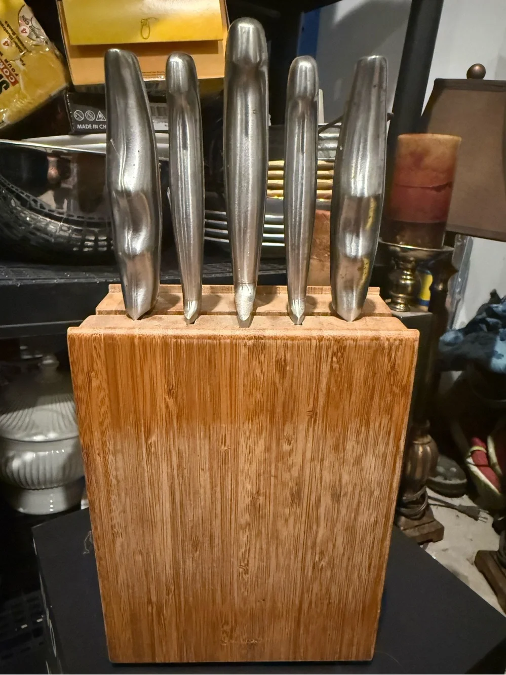 Chicago Cutlery 5-Piece Knife Set with Bamboo Knife Block